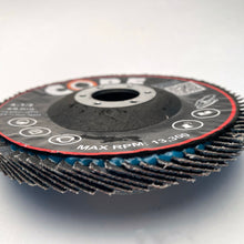 Flap Discs (Fiberglass) Reg. Density Type 29 - 4-1/2 x 5/8-11 120 Grit w- Metal Threaded Hub