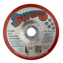 SuperCore Type 27 .045 Thin Cutting Wheels - 6 x .045 x 7/8