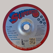 SuperCore Type 27 .045 Thin Cutting Wheels - 7 x .045 x 7/8